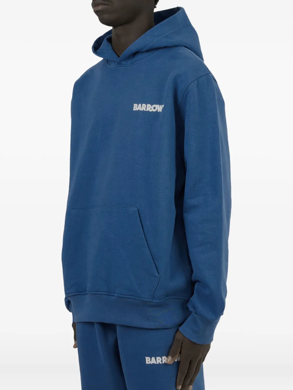 BARROW logo-detail hoodie Blauw