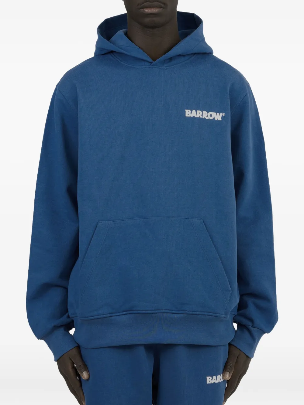 BARROW logo-detail hoodie Blauw