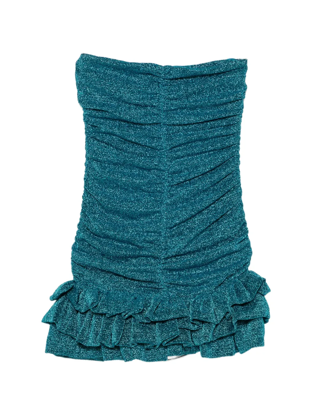 Amen ruched ruffled mini dress - Blu