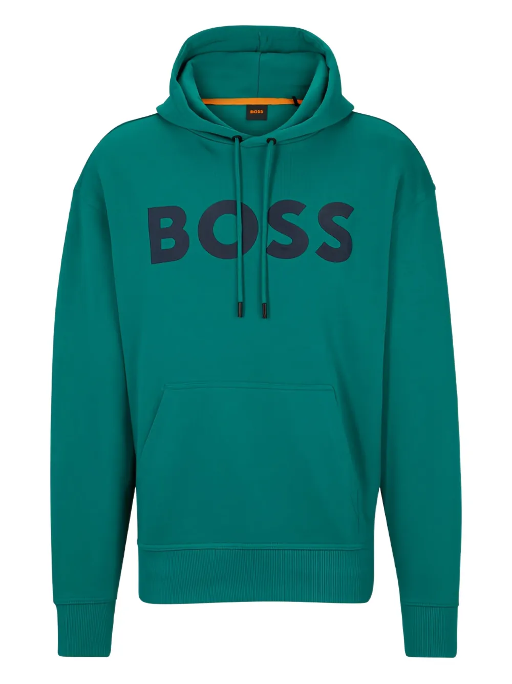 BOSS logo-print hoodie Groen