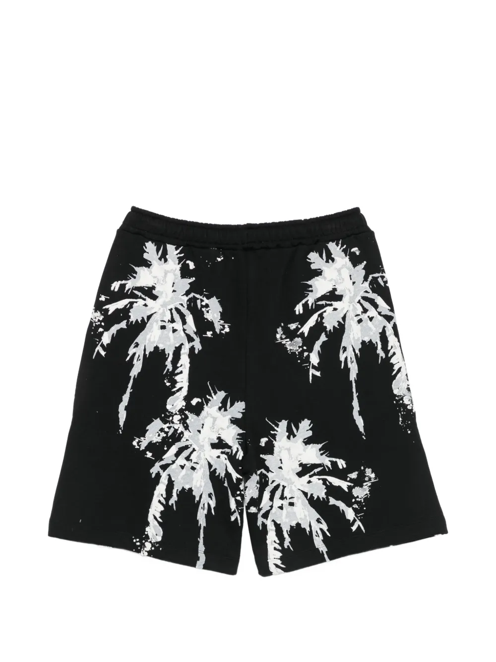 BARROW Shorts met palmprint en trekkoord Zwart