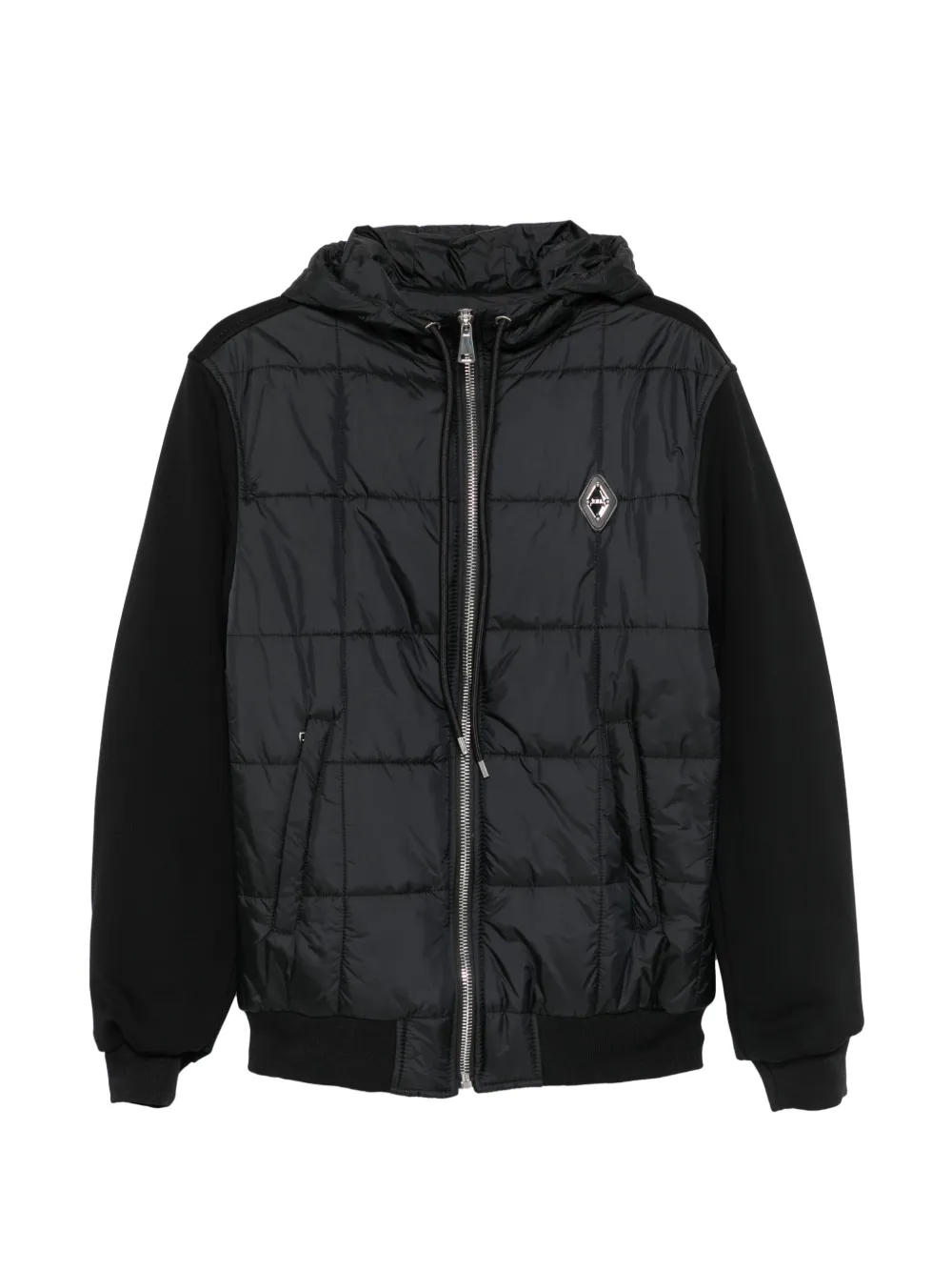 YES LONDON quilted hooded jacket - Nero
