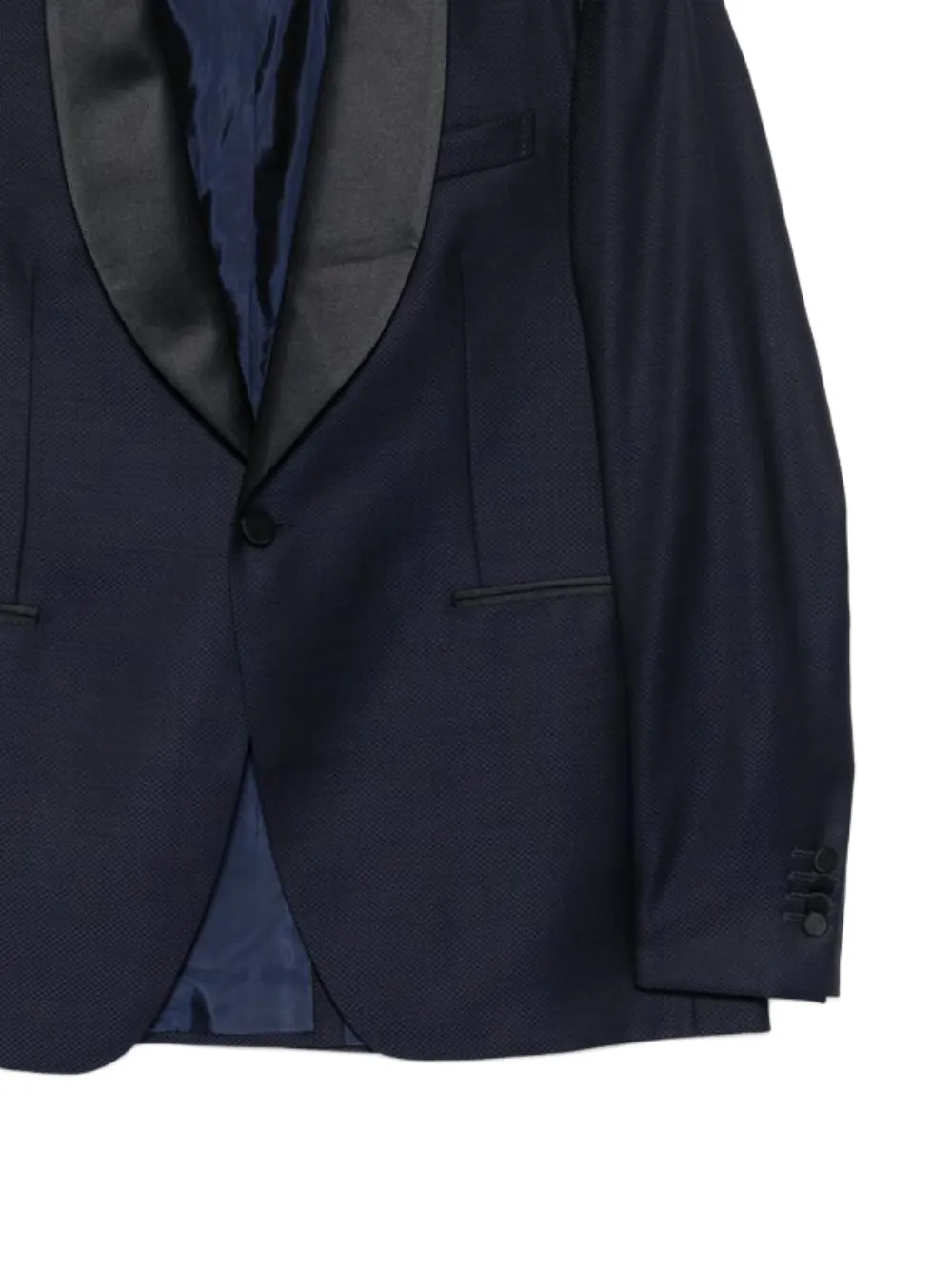 Tagliatore Pak met sjaalrevers en satijnen afwerking Blauw