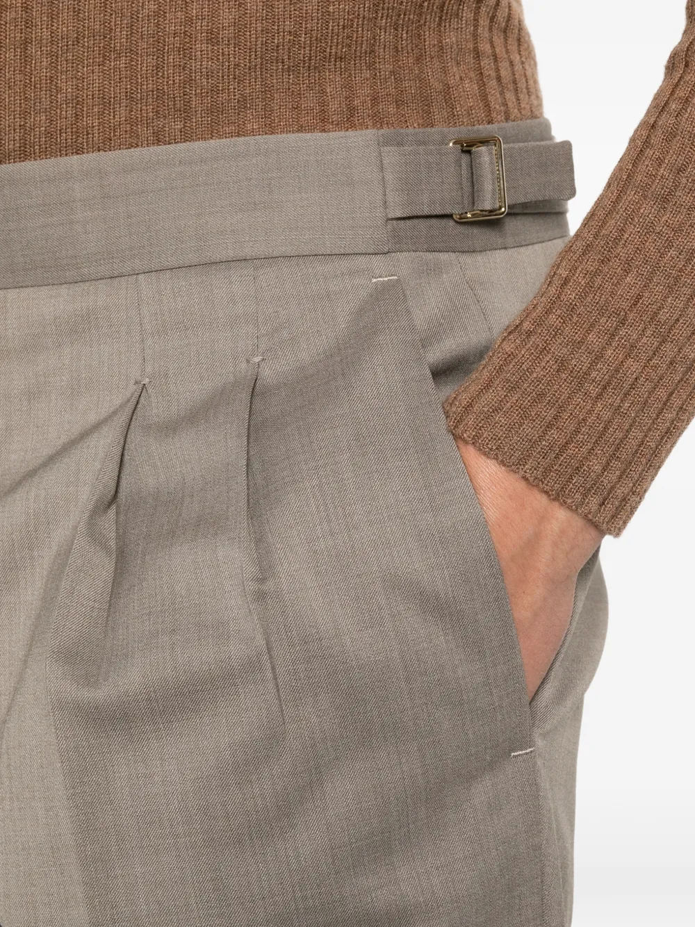Briglia 1949 Plooibroek met verstelbare zijkanten Beige