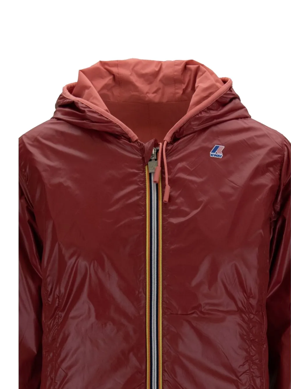 K-Way Jack met capuchon en rits Rood