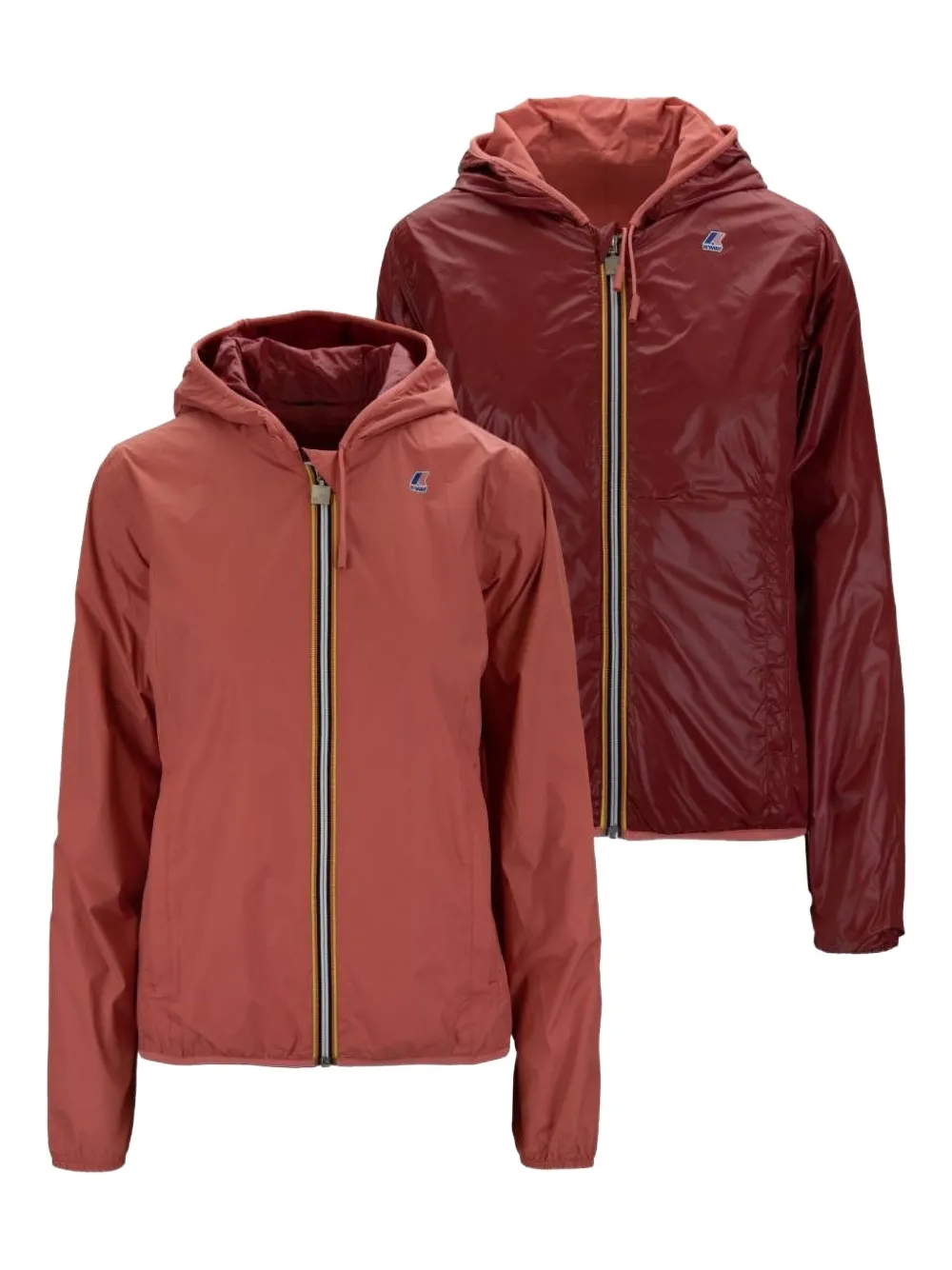 K-Way Jack met capuchon en rits Rood