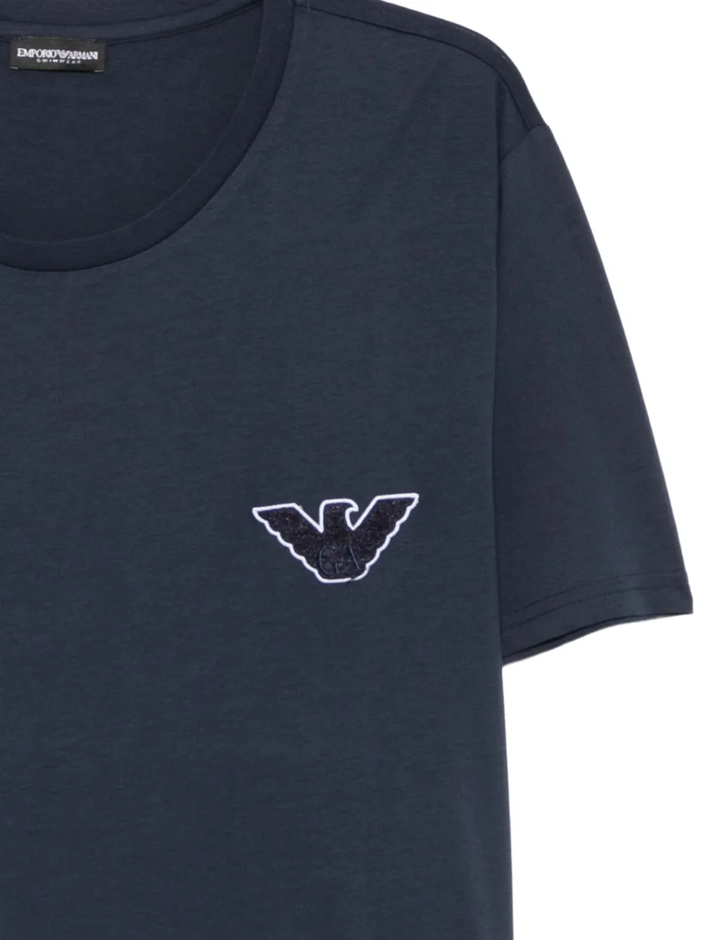Emporio Armani T-shirt met logopatch Blauw