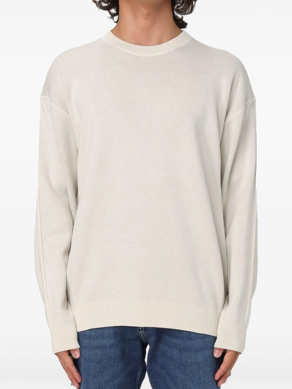 BOSS Trui met ronde hals Beige