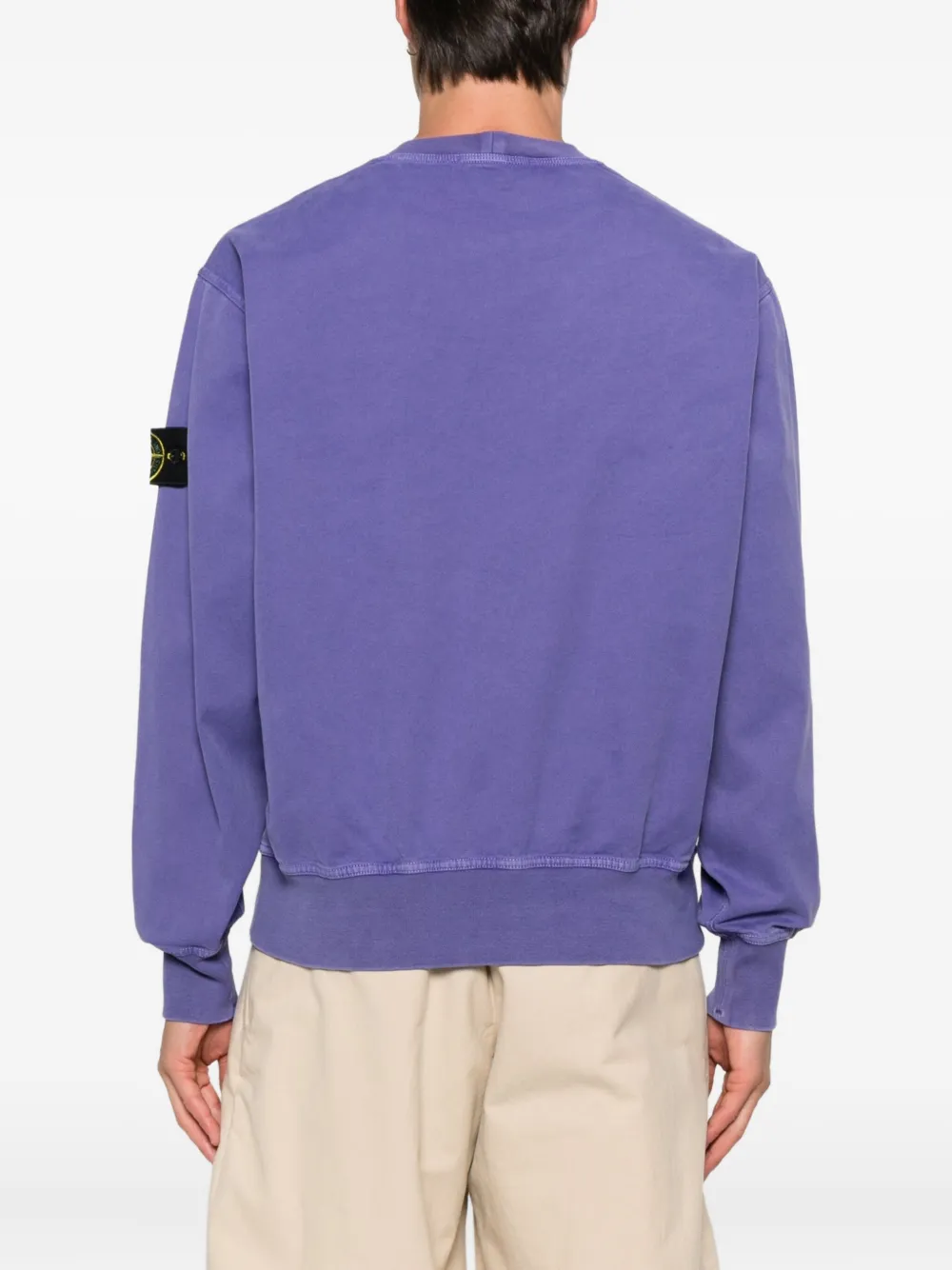 Stone Island Sweater met Compass-logopatch Paars
