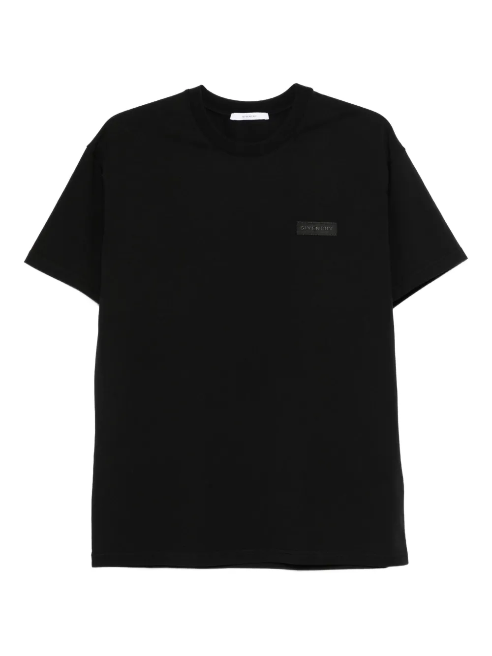 Givenchy logo-patch cotton T-shirt Zwart