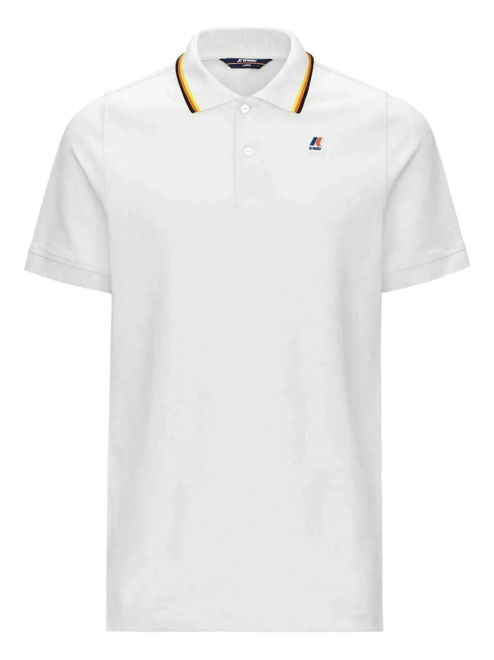 K-Way Jud poloshirt met gestreepte kraag Wit