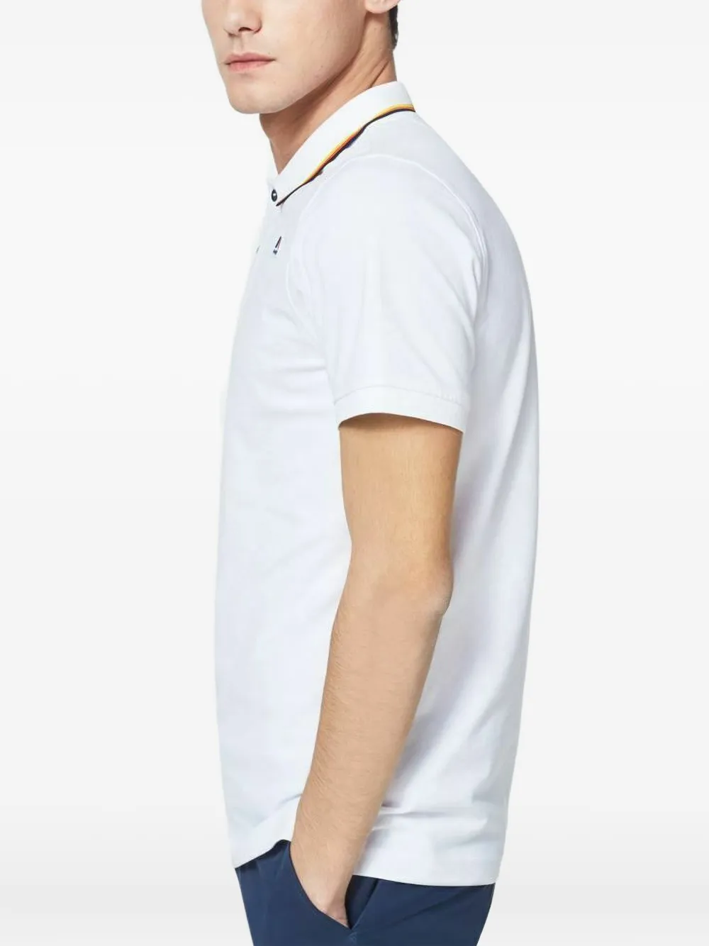 K-Way Jud poloshirt met gestreepte kraag Wit