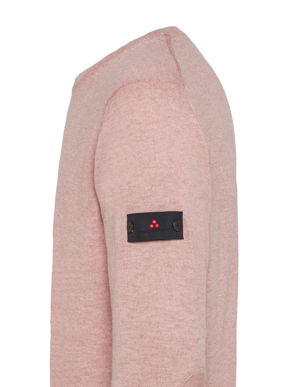 Peuterey logo-patch crew-neck sweater Roze