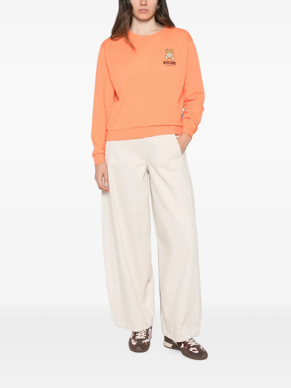 Moschino Sweater met teddybeerprint Oranje