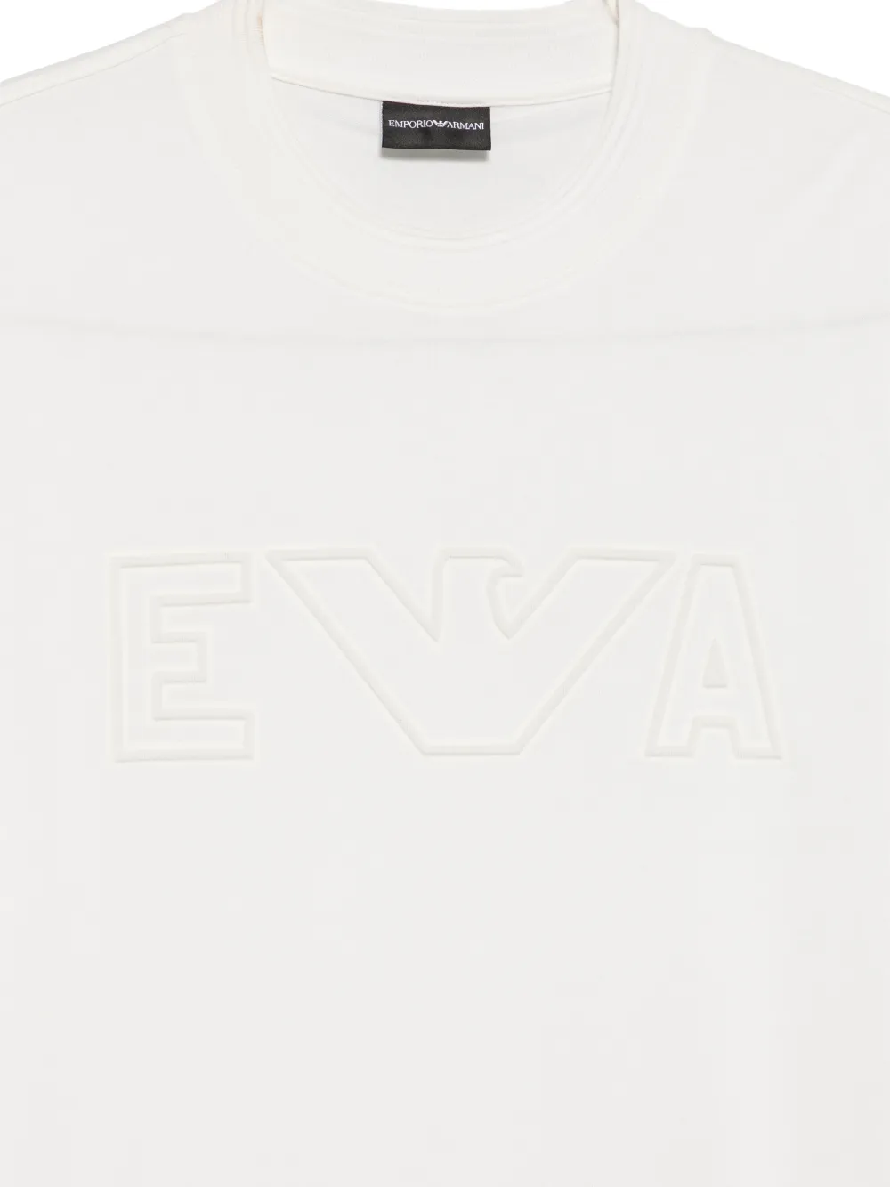 Emporio Armani T-shirt met logo-reliëf Wit