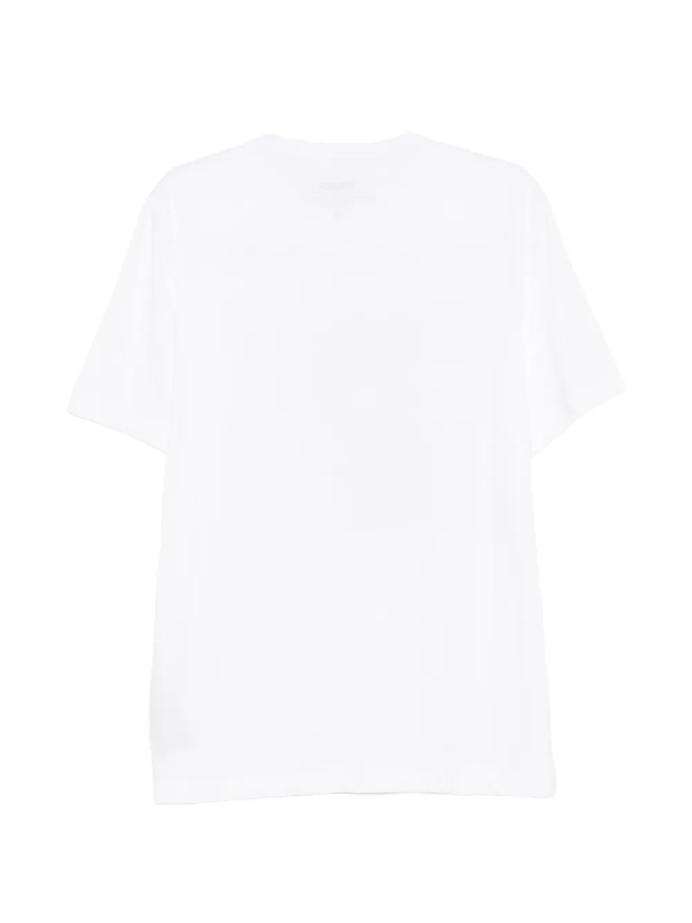 Blauer T-shirt met logoprint Wit