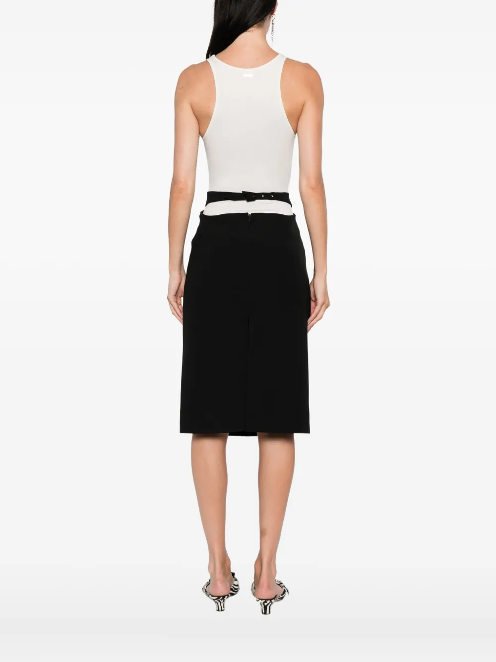 Mugler Body met diepe ronde hals Wit