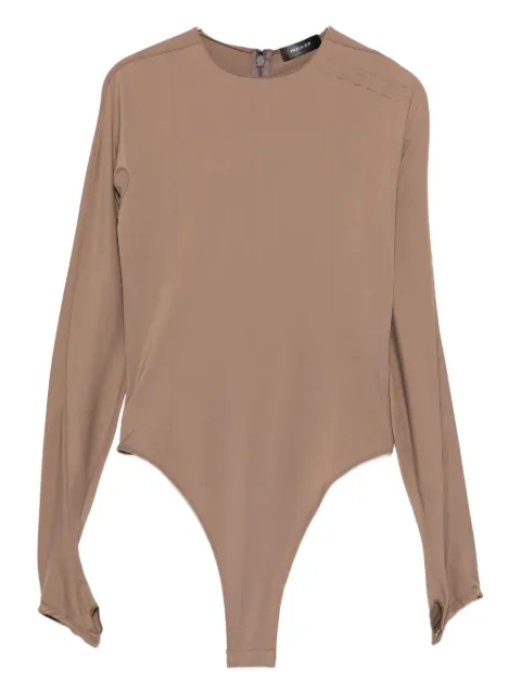 Mugler body manga larga con logo en relieve