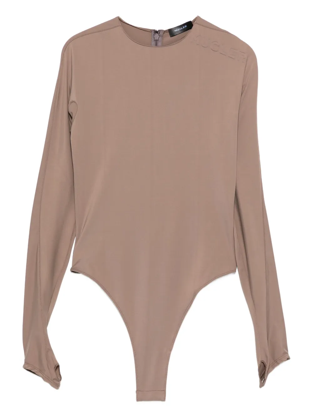 Mugler embossed long-sleeve bodysuit Bruin