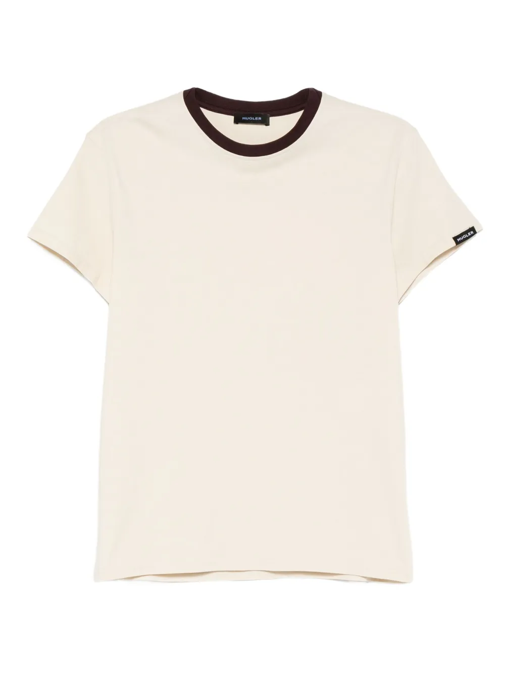 Mugler ribbed-trim T-shirt | Neutrals | Image 1