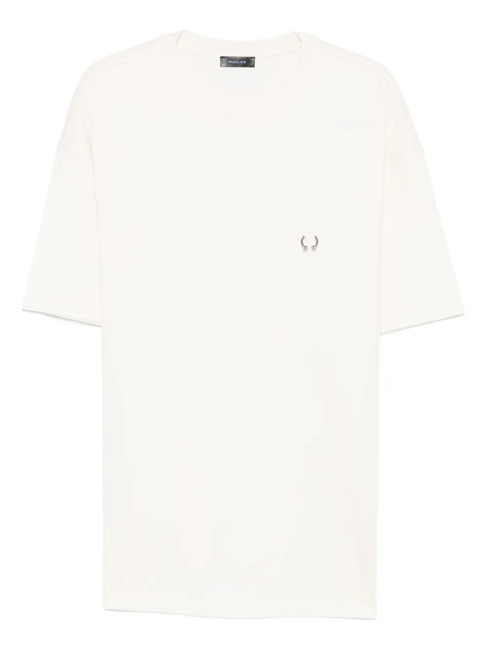 Mugler metallic-detail T-shirt | White | Image 1