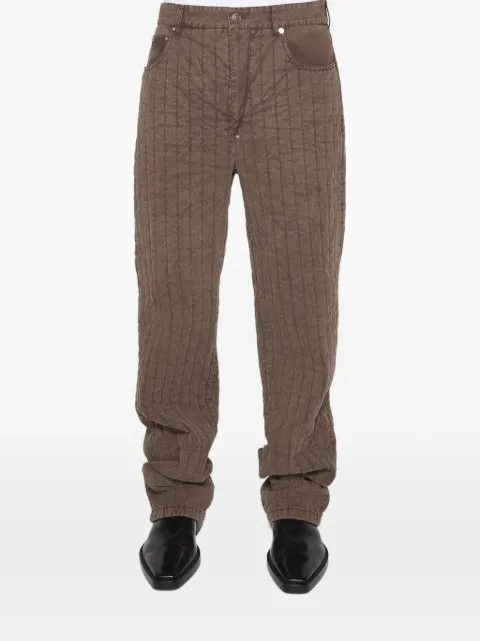 Mugler quilted panel trousers