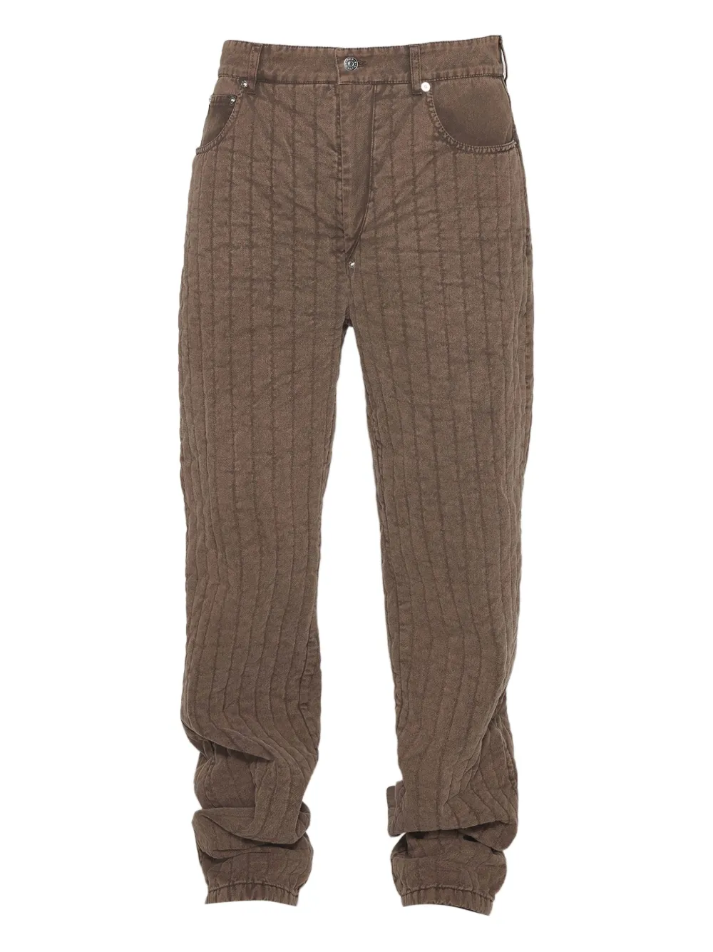 Mugler Calça com recorte matelassê | Marrom | Image 1