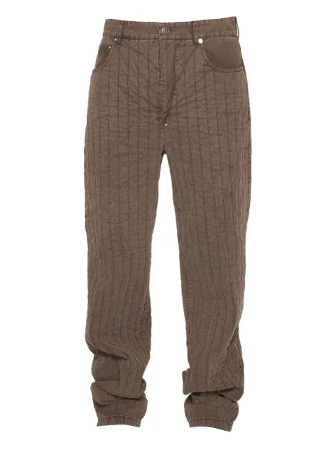 Mugler pantalon fuselé à empiècements matelassés