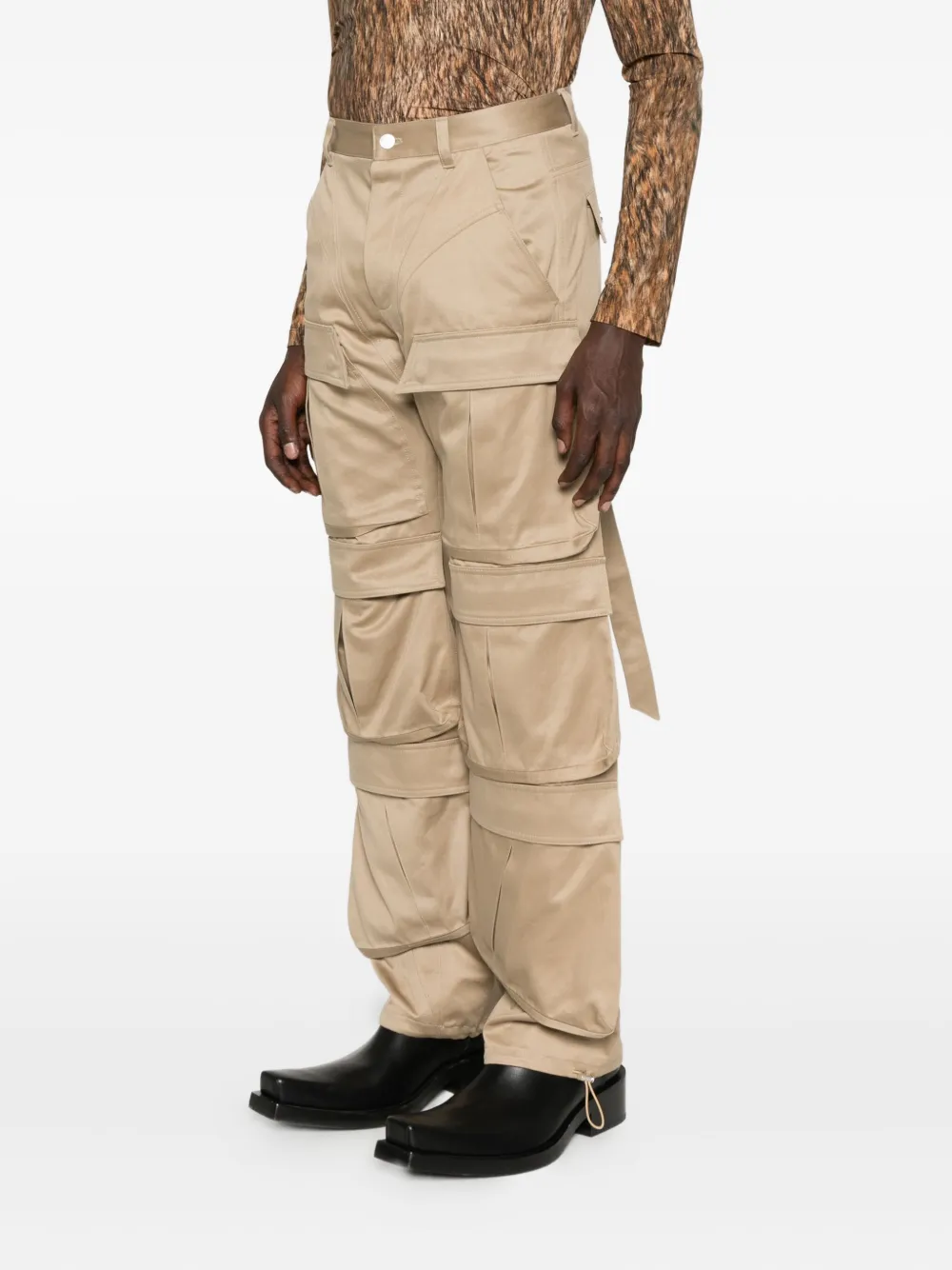 Mugler Cargo broek Beige