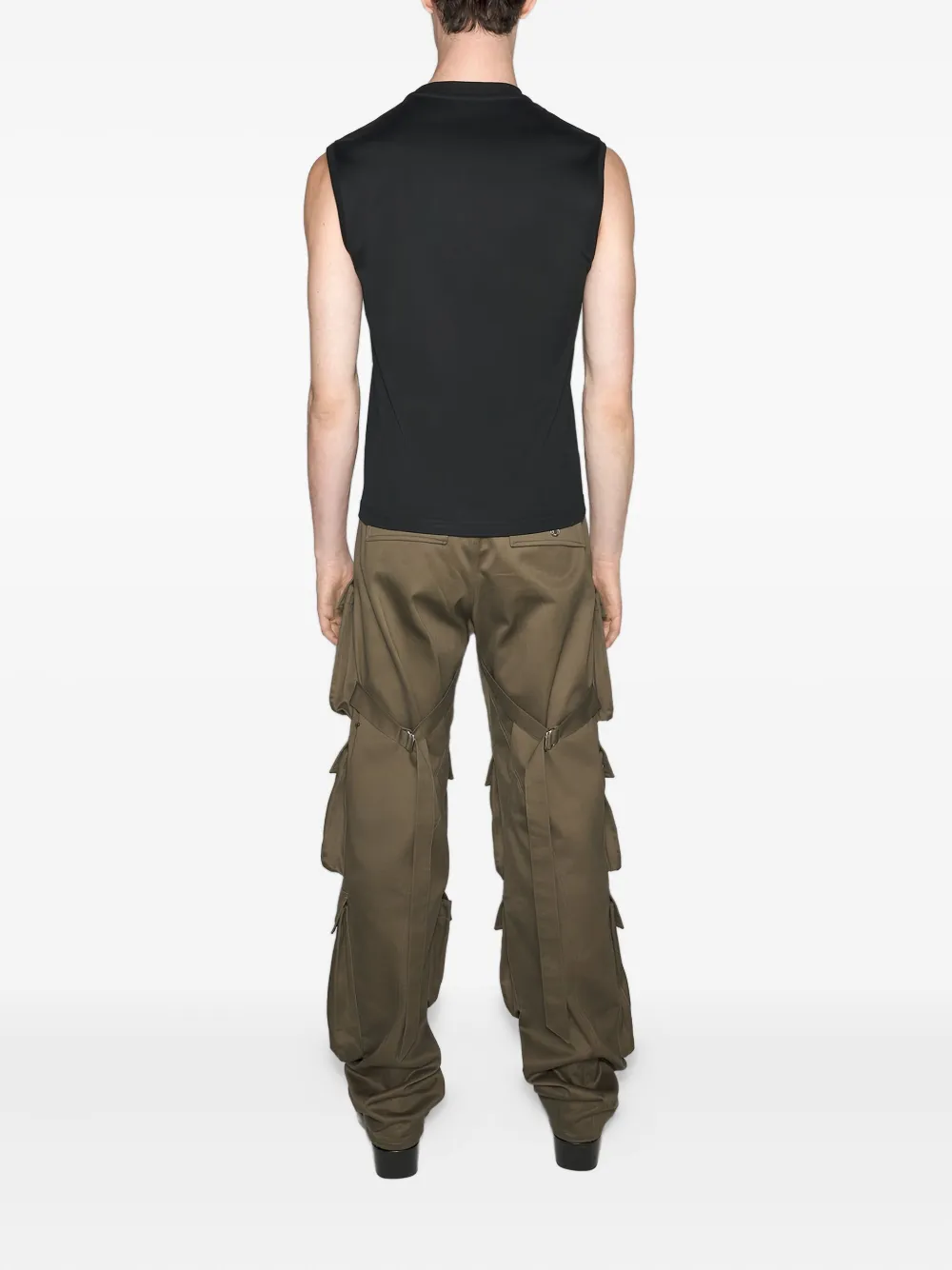 Mugler Broek met gelaagde zakken Groen
