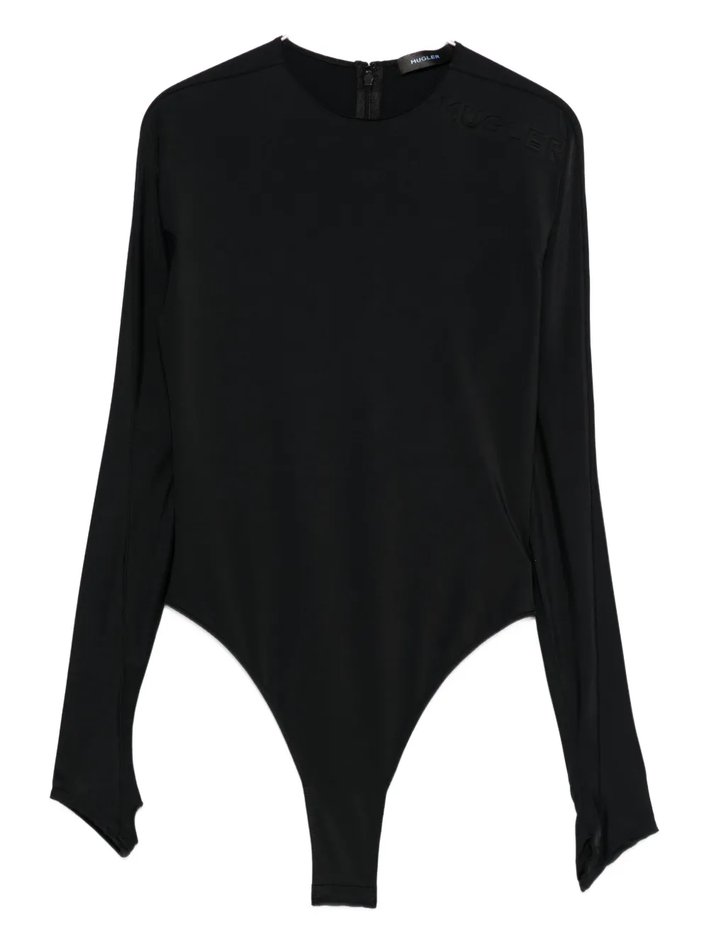 Mugler Concealed Long-sleeve Bodysuit In Black