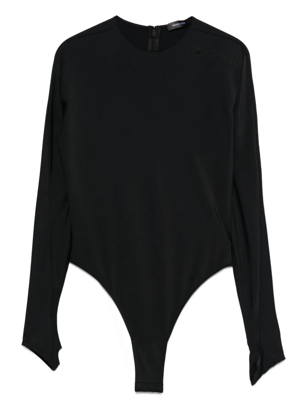 Mugler concealed long-sleeve bodysuit Zwart