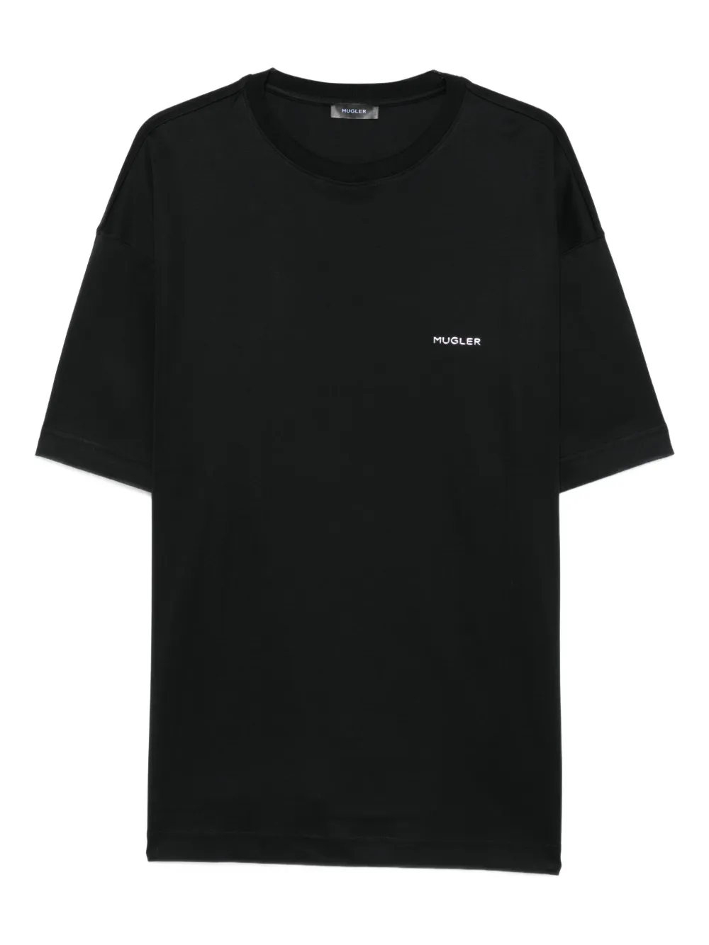 Mugler logo cotton T-shirt | Black | Image 1
