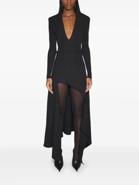 Mugler Asymmetrischer Body mit Kapuze