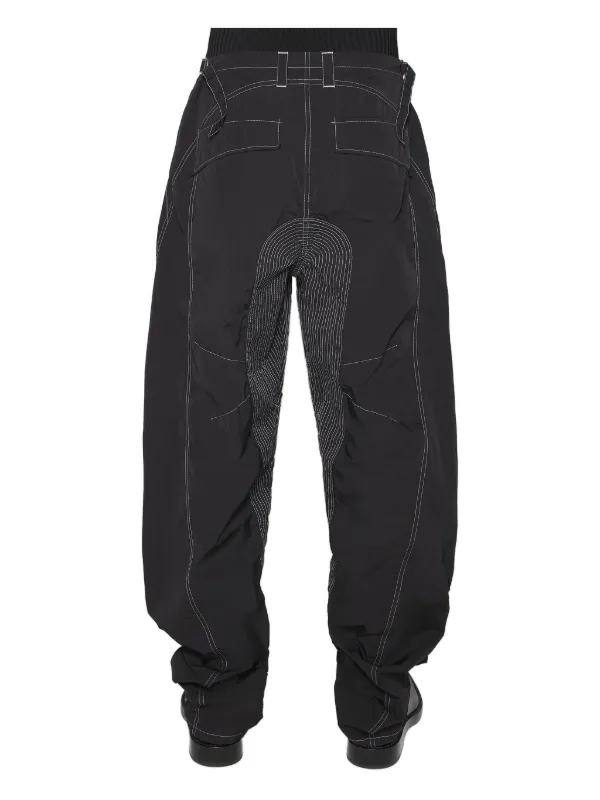 Mugler Panelled Zip Trousers | Black | FARFETCH