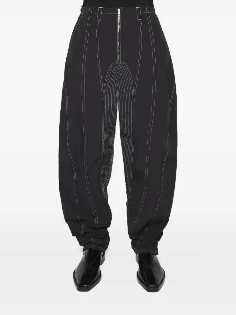 Mugler panelled zip trousers