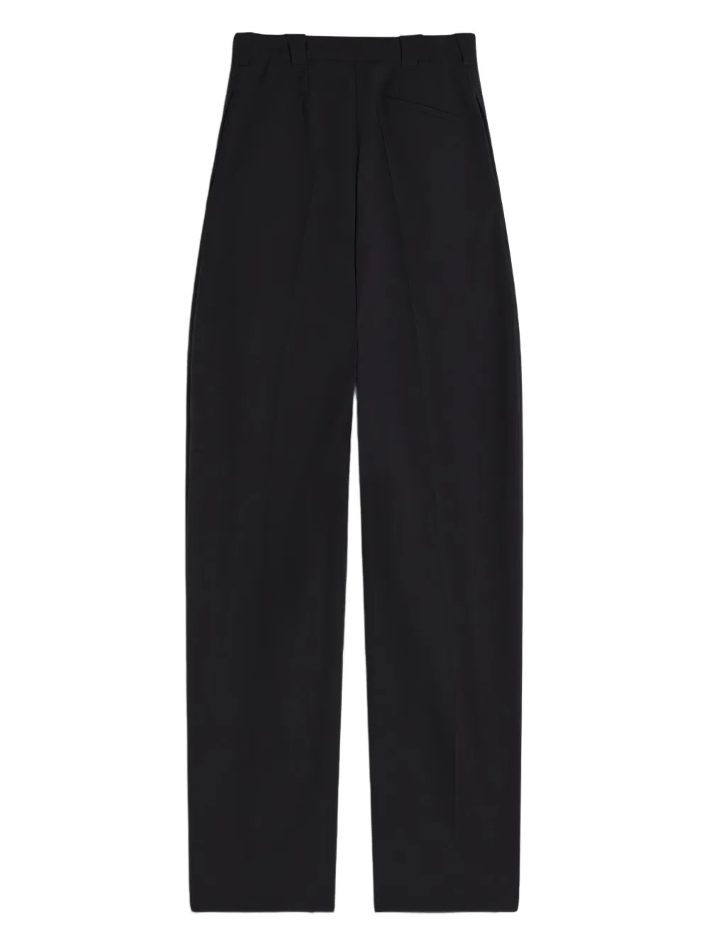 Mugler Broek met geplooide voorkant Zwart