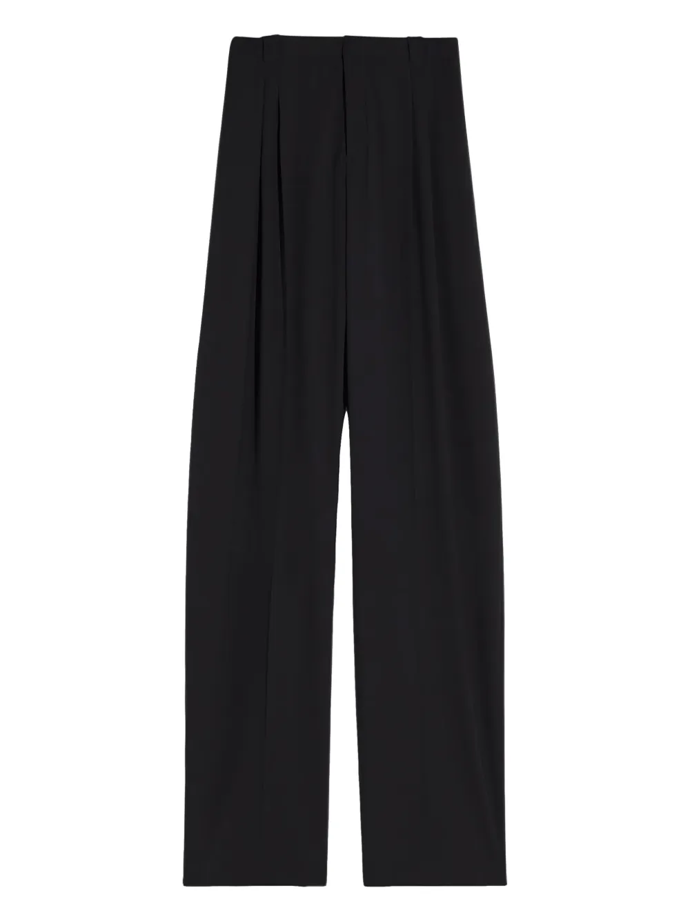 Mugler Broek met geplooide voorkant Zwart