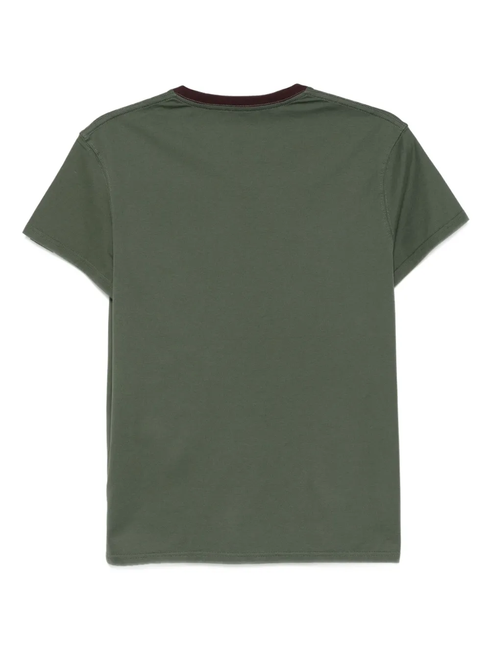 Mugler ribbed-trim T-shirt - Groen