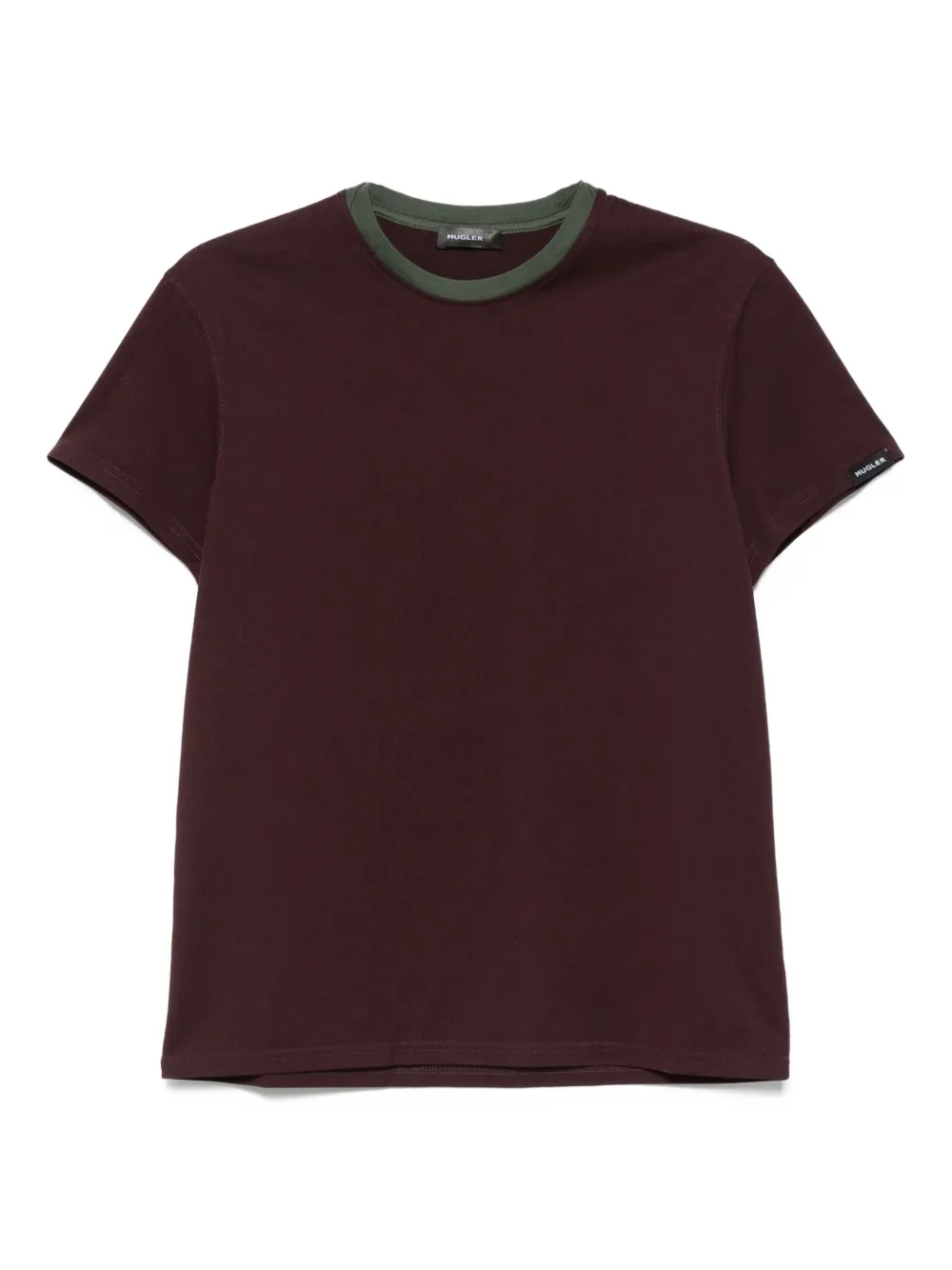 Mugler contrast-collar cotton T-shirt | Red | Image 1
