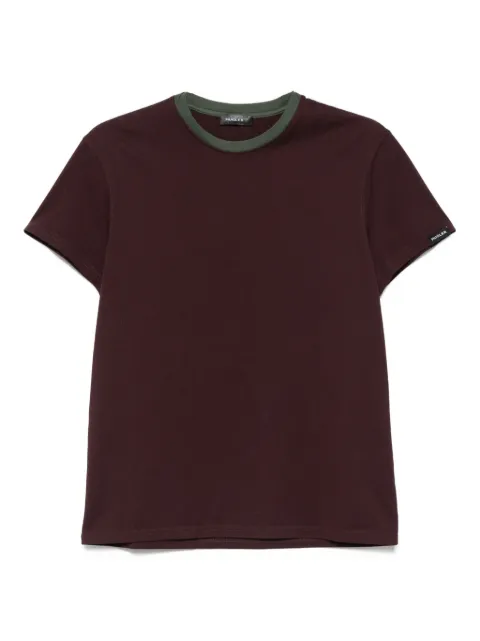 Mugler playera de algodón con cuello en contraste
