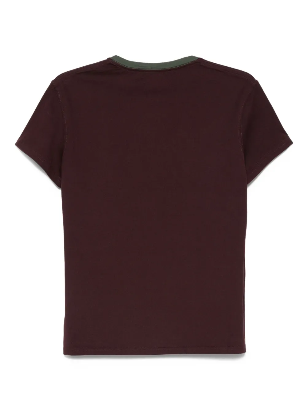 Mugler contrast-collar cotton T-shirt - Rood