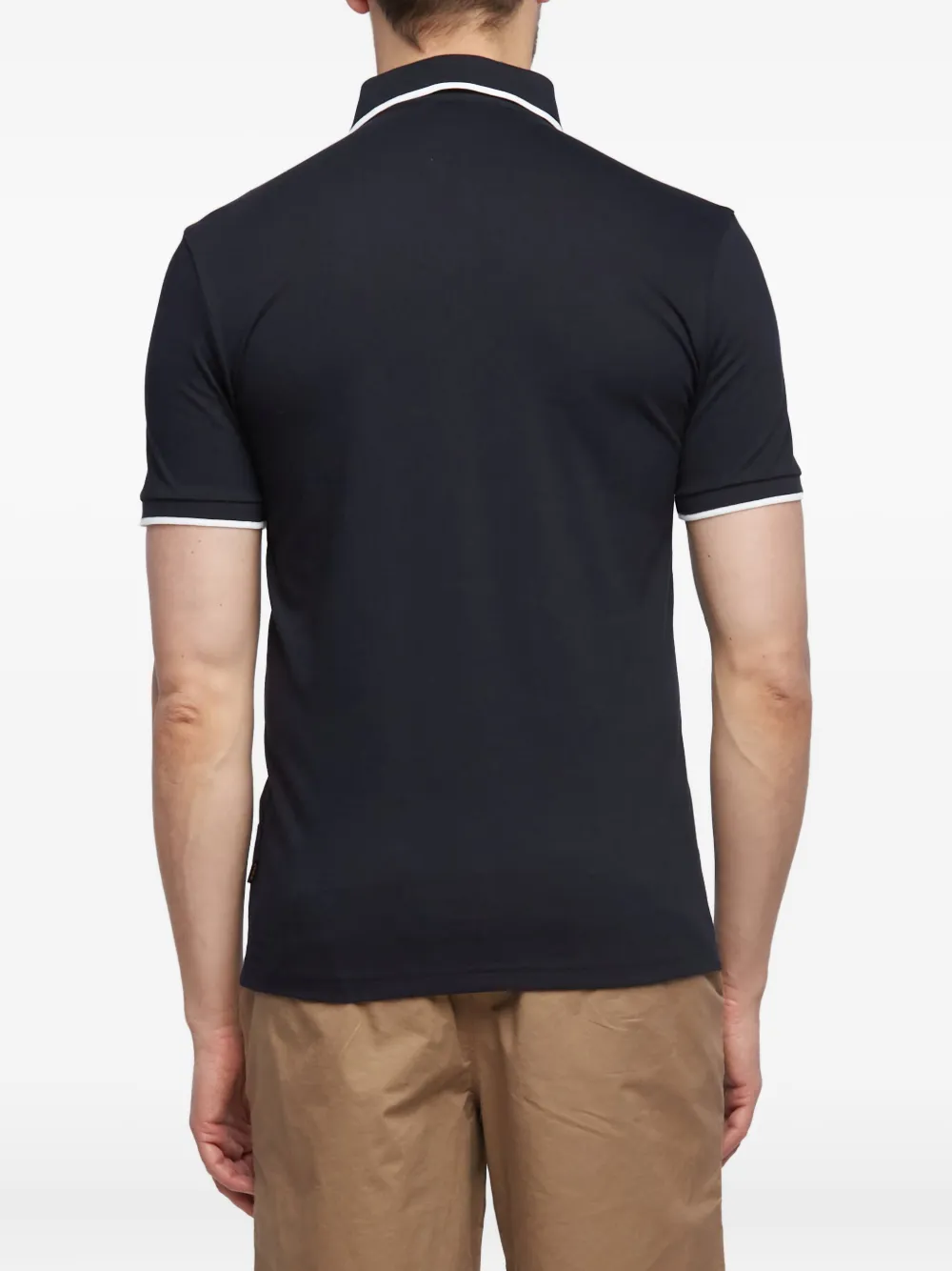 BOSS Passertip poloshirt met logopatch Blauw