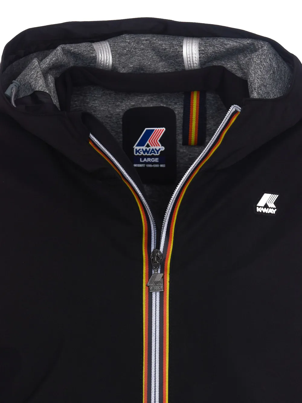 K-Way logo-print hooded jacket Blauw