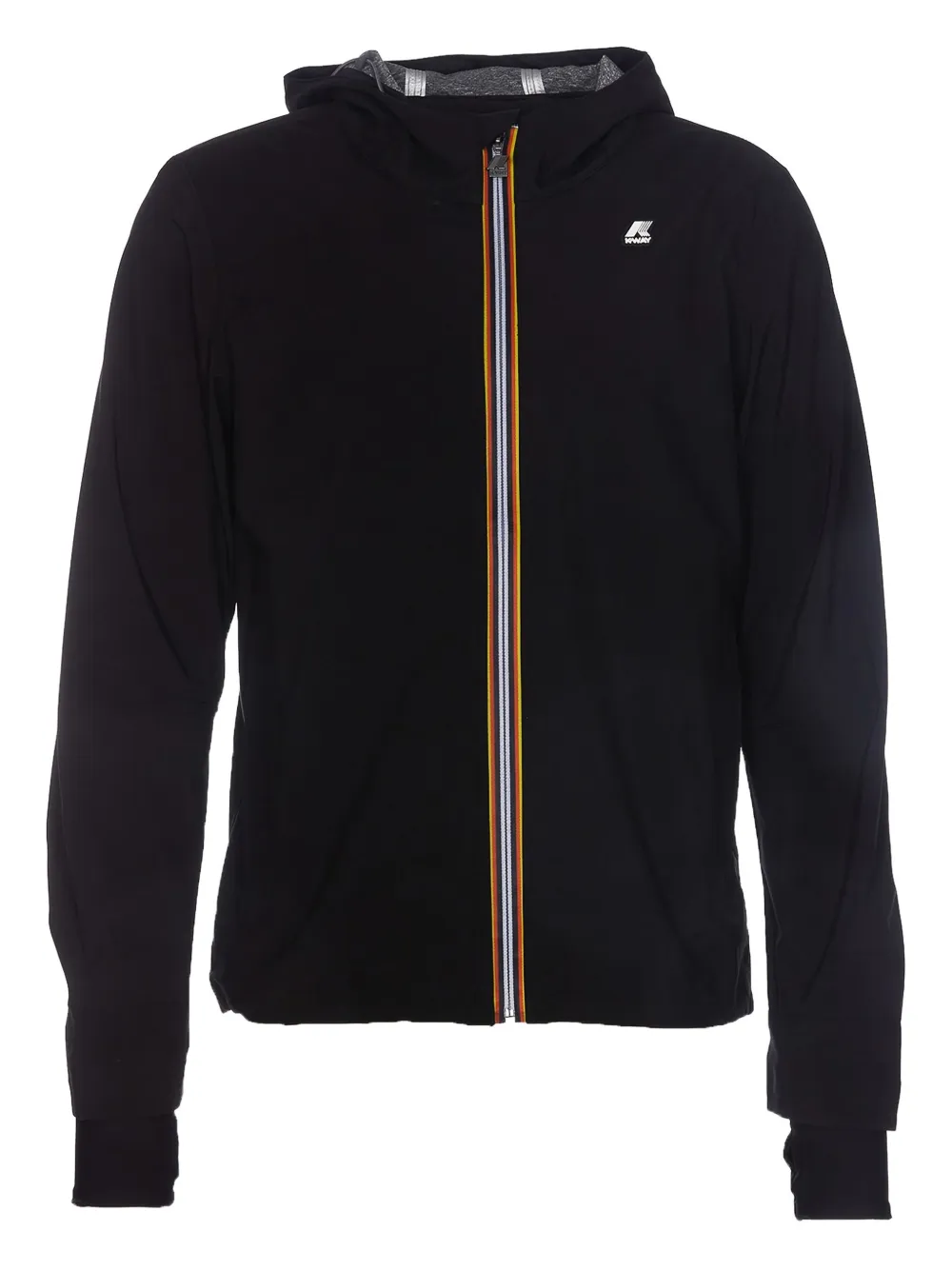 K-Way logo-print hooded jacket - ブルー K-Way logo-print hooded jacket - ブルー