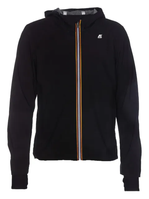 K-Way logo-print hooded jacket
