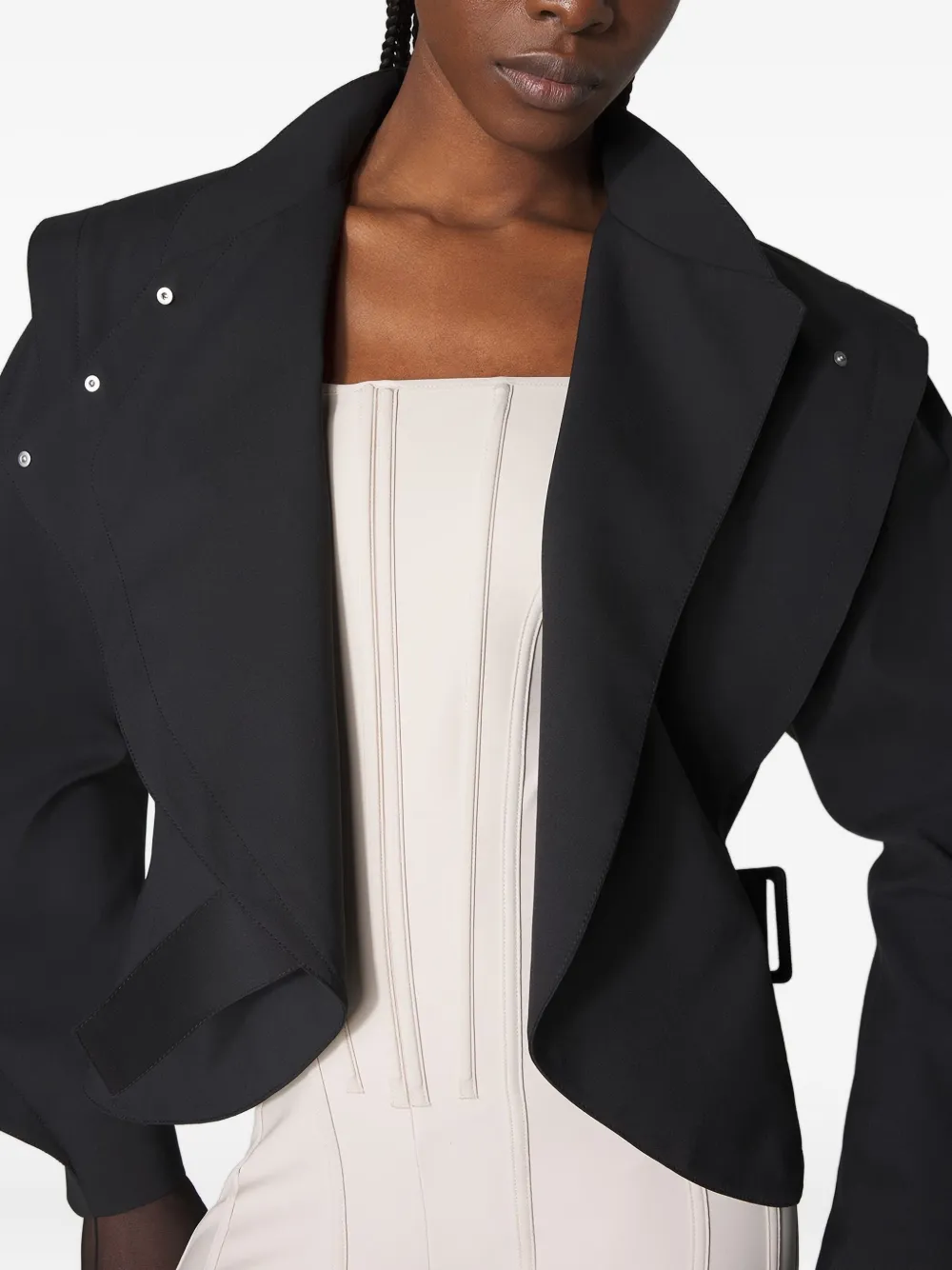 Mugler Jumpsuit met korset-detail Wit