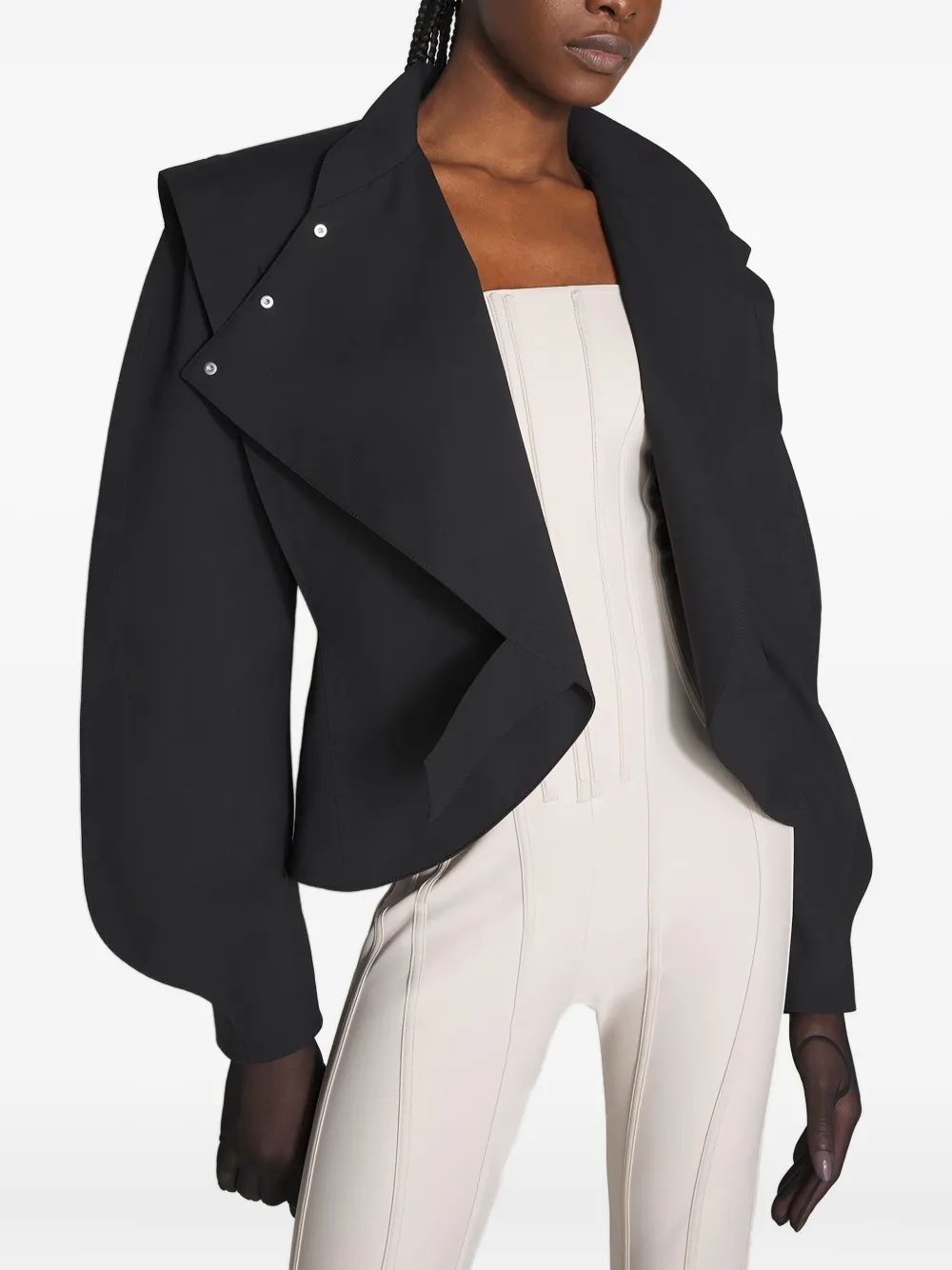 Mugler Jumpsuit met korset-detail Wit