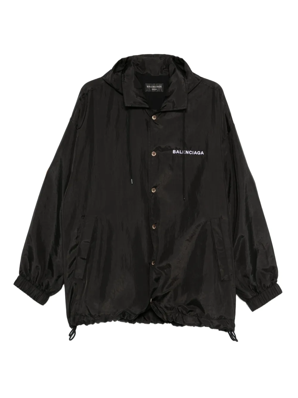 Balenciaga Jack met geborduurd logo en capuchon Zwart