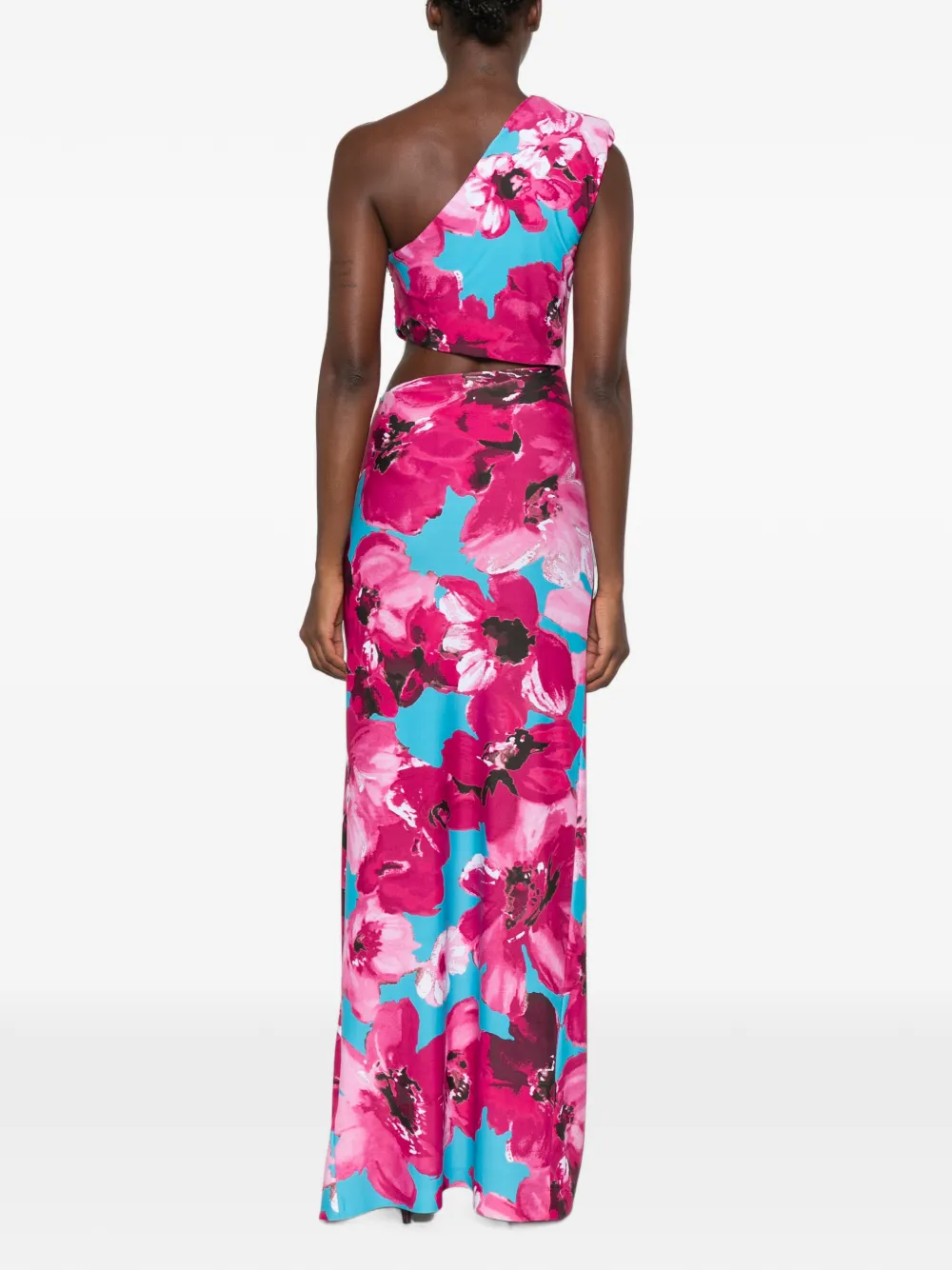 Amen Maxi-jurk met bloemenprint Roze